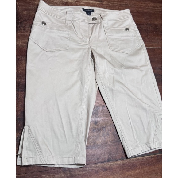 White House Black Market Pants - White House Black Market Women's Cream Slim Pedal Pusher Size 10